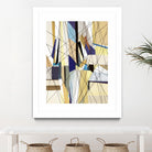 SeaCruise by Lori Dubois on GIANT ART - beige geometric shapes angled black lines