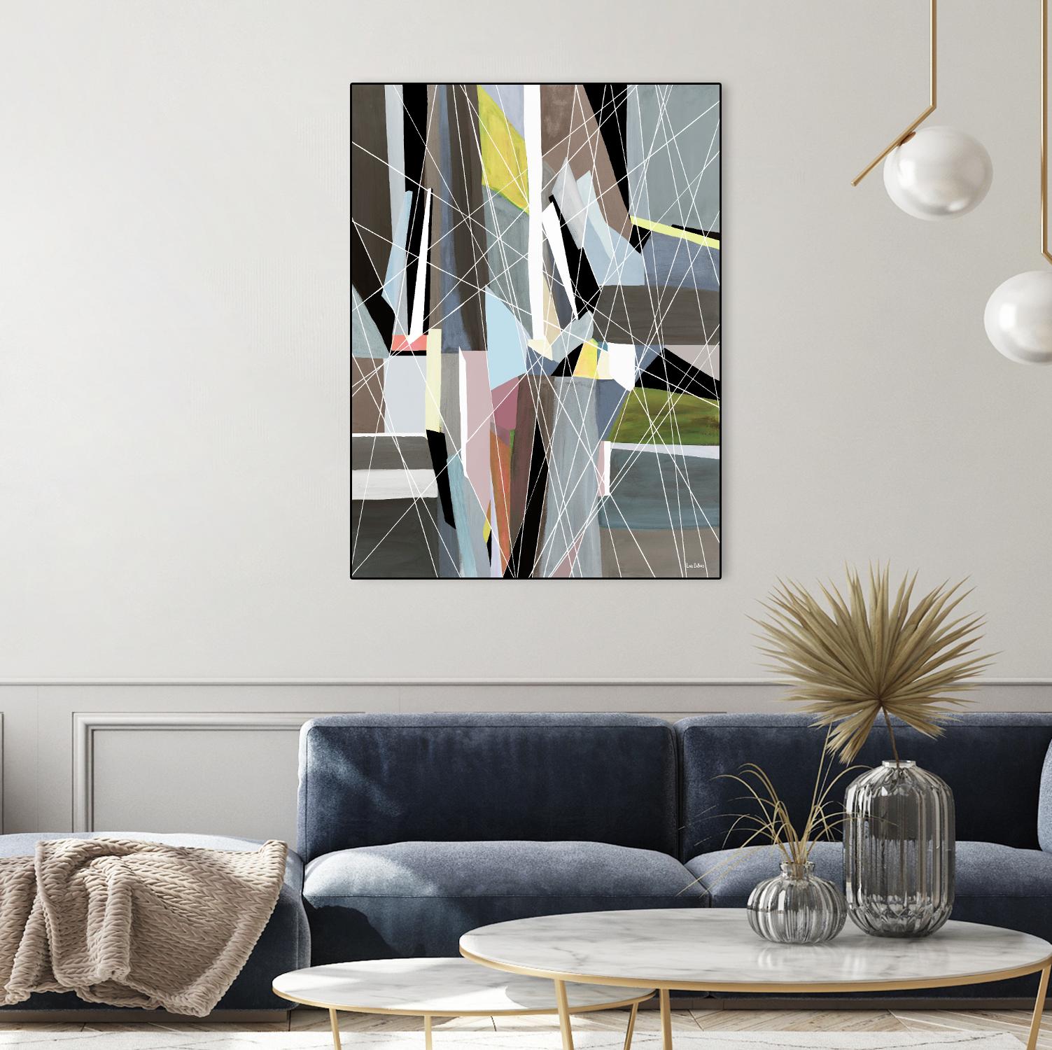 OceanRain by Lori Dubois on GIANT ART - pink geometric ton neutre