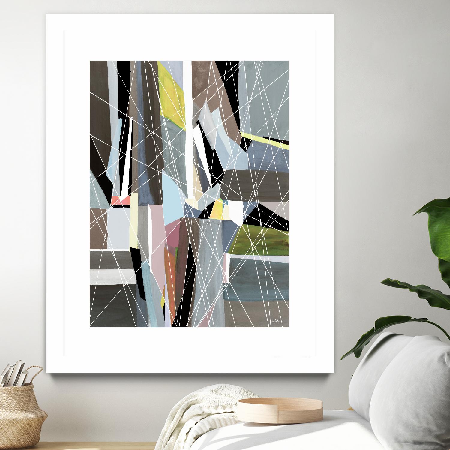 OceanRain by Lori Dubois on GIANT ART - pink geometric ton neutre