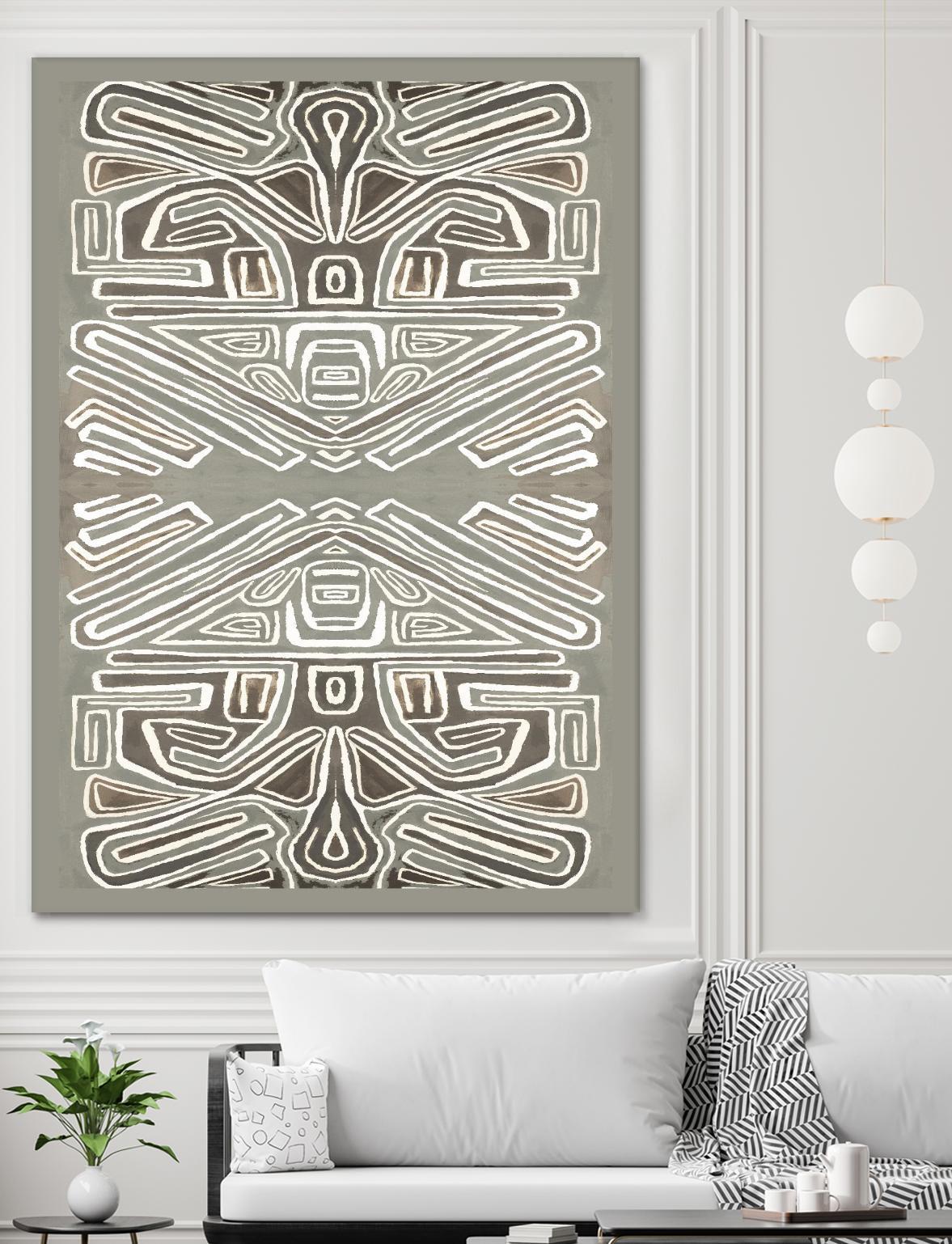 Phoenix-II by Lori Dubois on GIANT ART - white patterns gray border