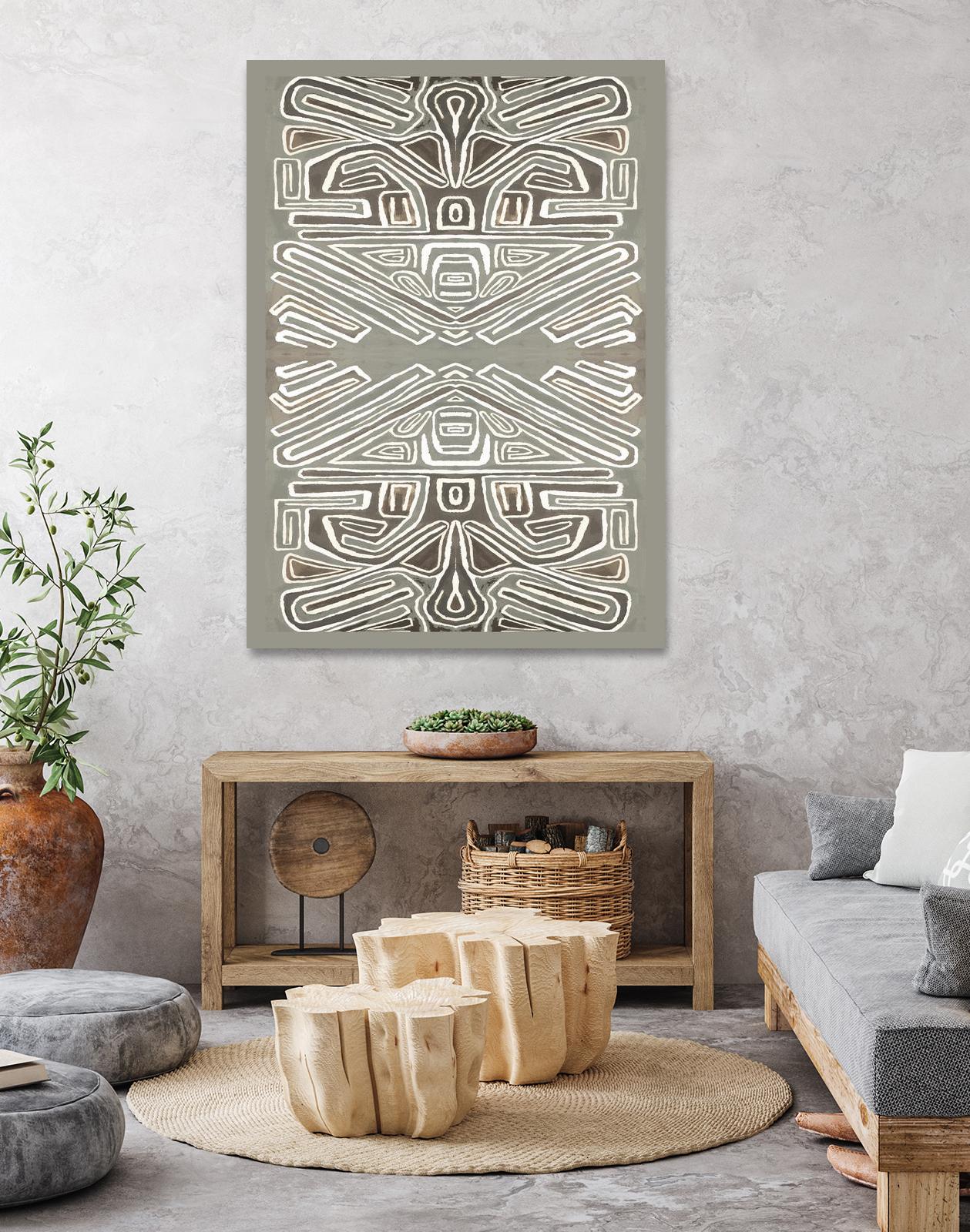 Phoenix-II by Lori Dubois on GIANT ART - white patterns gray border