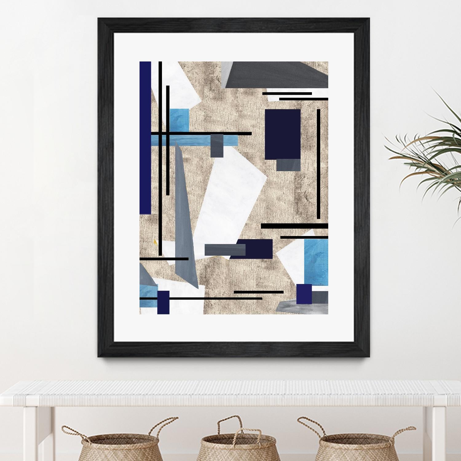 CoolPerspective-I by Lori Dubois on GIANT ART - beige linear grays