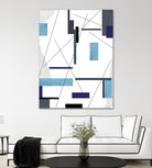 AvantGarde by Lori Dubois on GIANT ART - blue linear grays