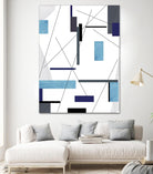 AvantGarde by Lori Dubois on GIANT ART - blue linear grays