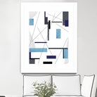 AvantGarde by Lori Dubois on GIANT ART - blue linear grays