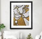 Mocha Latte -Gold - 2 by Lori Dubois on GIANT ART - gold linear