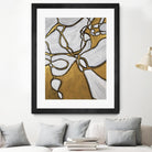Mocha Latte -Gold - 2 by Lori Dubois on GIANT ART - gold linear