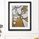Mocha Latte -Gold - 2 by Lori Dubois on GIANT ART - gold linear