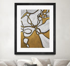 Mocha Latte -Gold - 2 by Lori Dubois on GIANT ART - gold linear