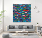 OCEAN- bleu by Celine Cimon on GIANT ART - blue abstract canadian