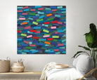 OCEAN- bleu by Celine Cimon on GIANT ART - blue abstract canadian