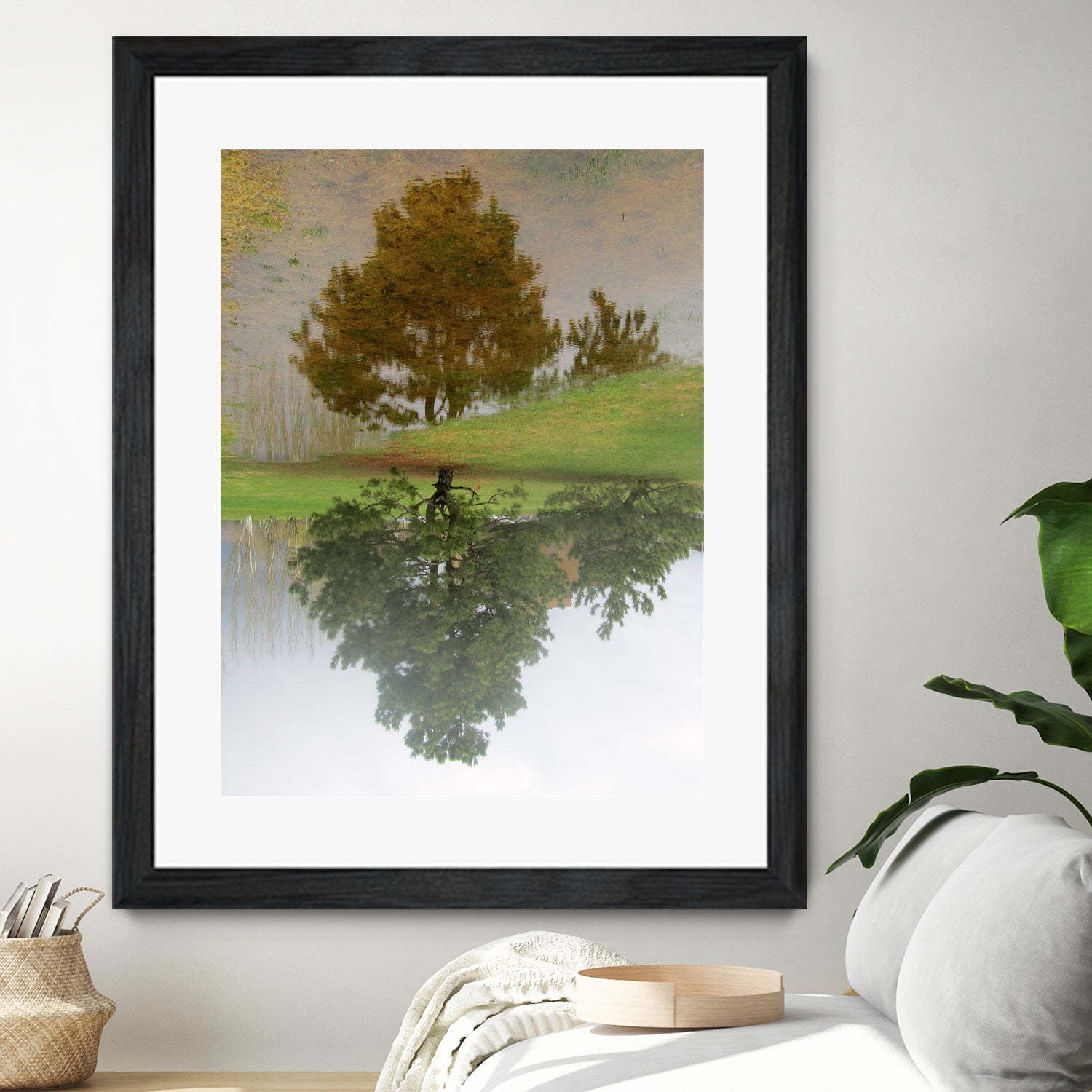 I look at life on both sides now by Pauline Aubut on GIANT ART - green botanical reflection