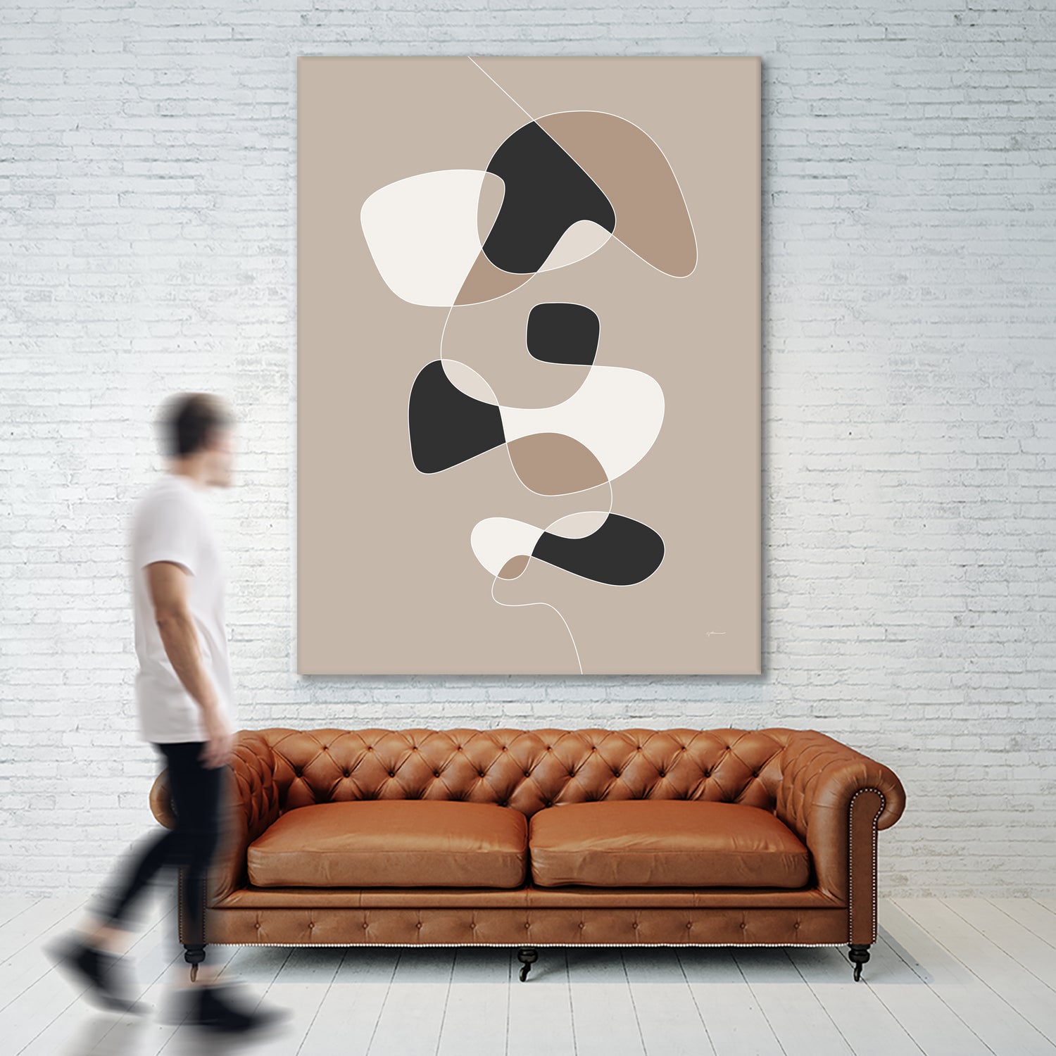 Forms of Art III by M Studio on GIANT ART - beige scandinavian