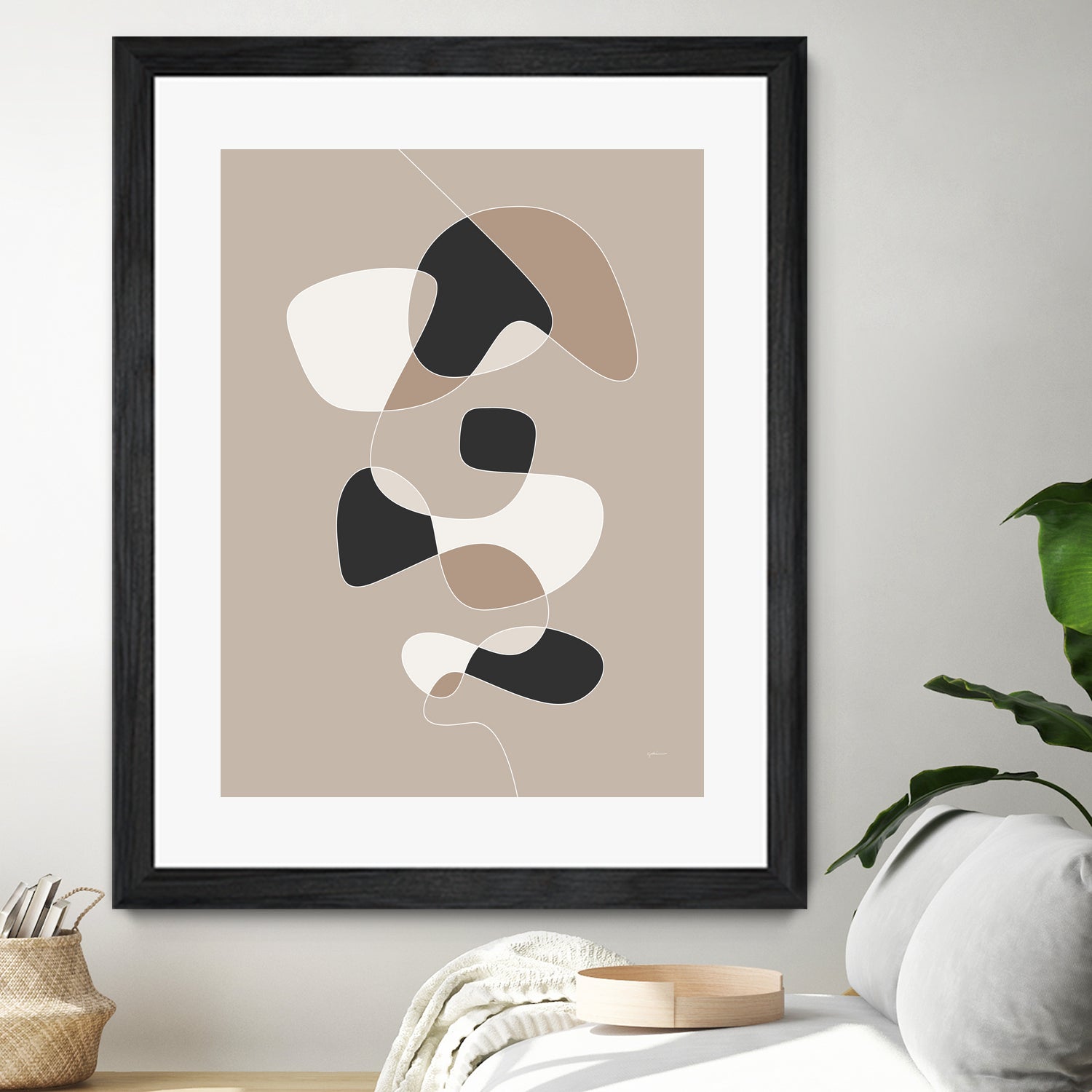 Forms of Art III by M Studio on GIANT ART - beige scandinavian