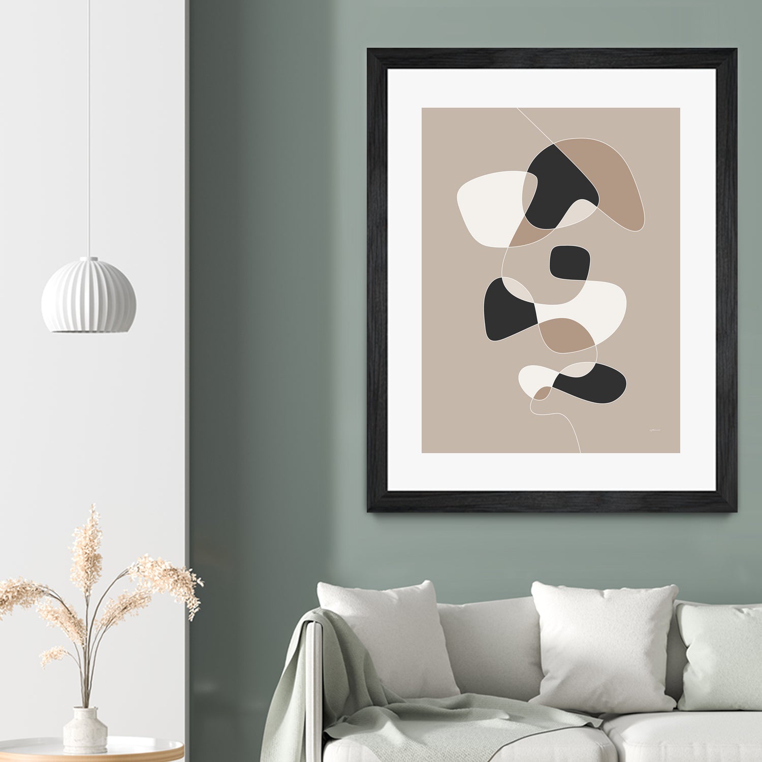 Forms of Art III by M Studio on GIANT ART - beige scandinavian