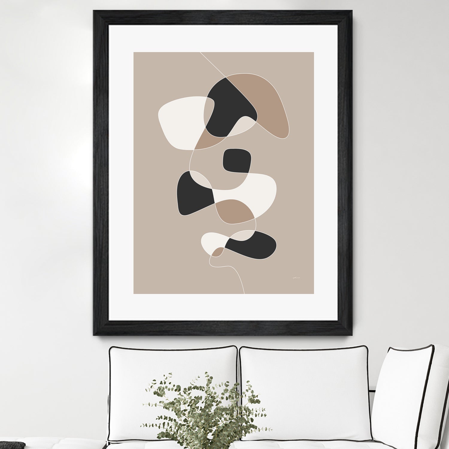 Forms of Art III by M Studio on GIANT ART - beige scandinavian