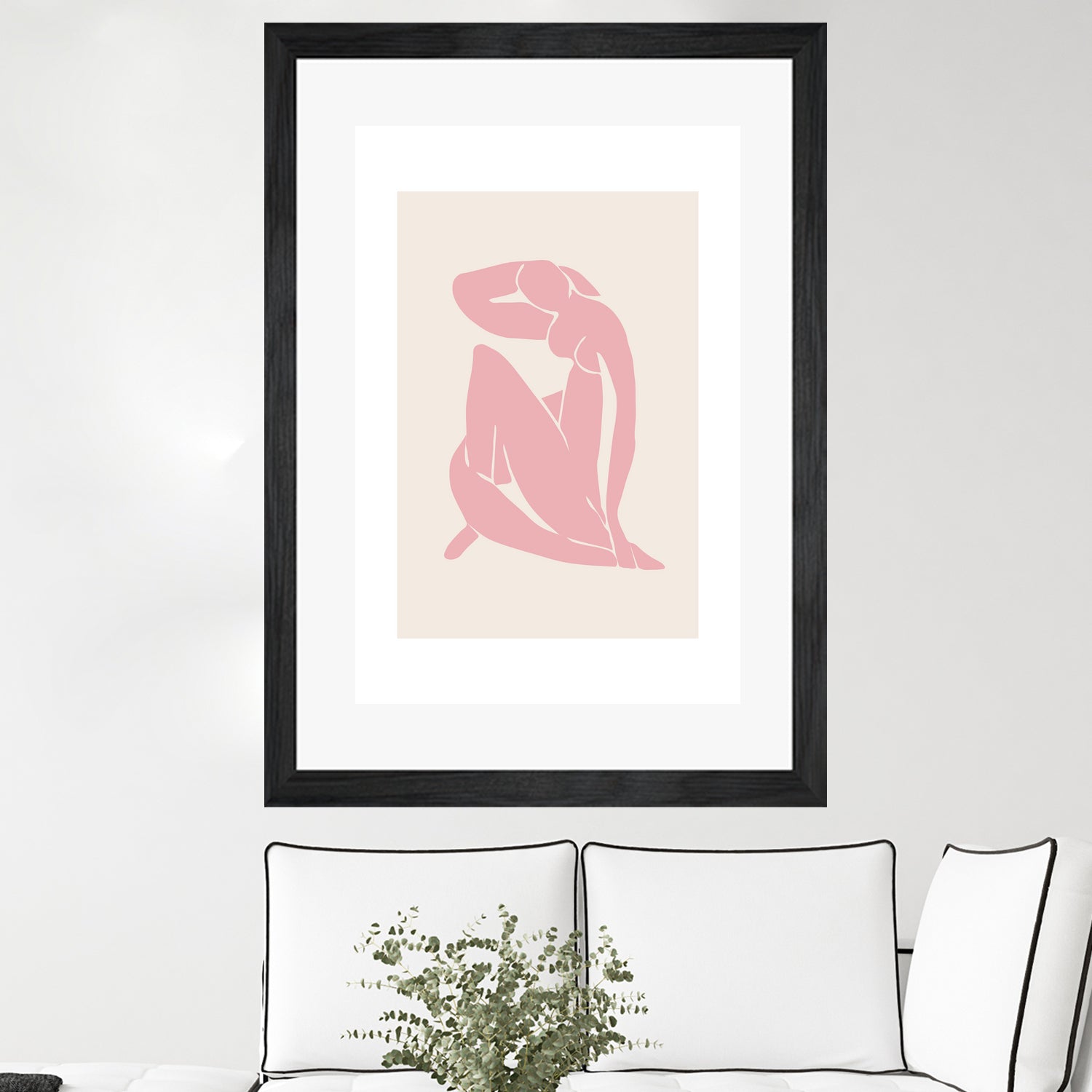 Nude Figure II by M Studio on GIANT ART - beige minimalist