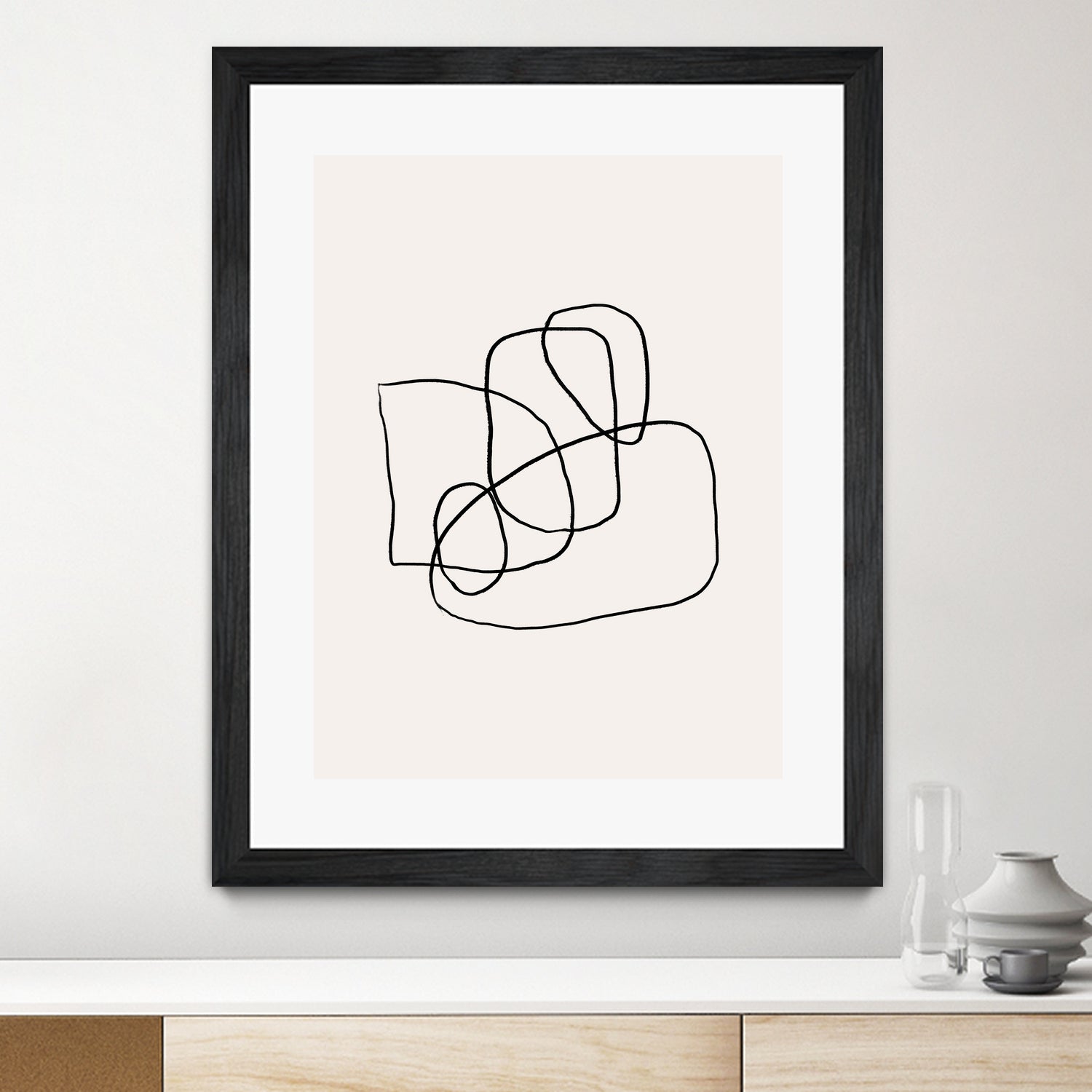 Simple lines by M Studio on GIANT ART - black linear