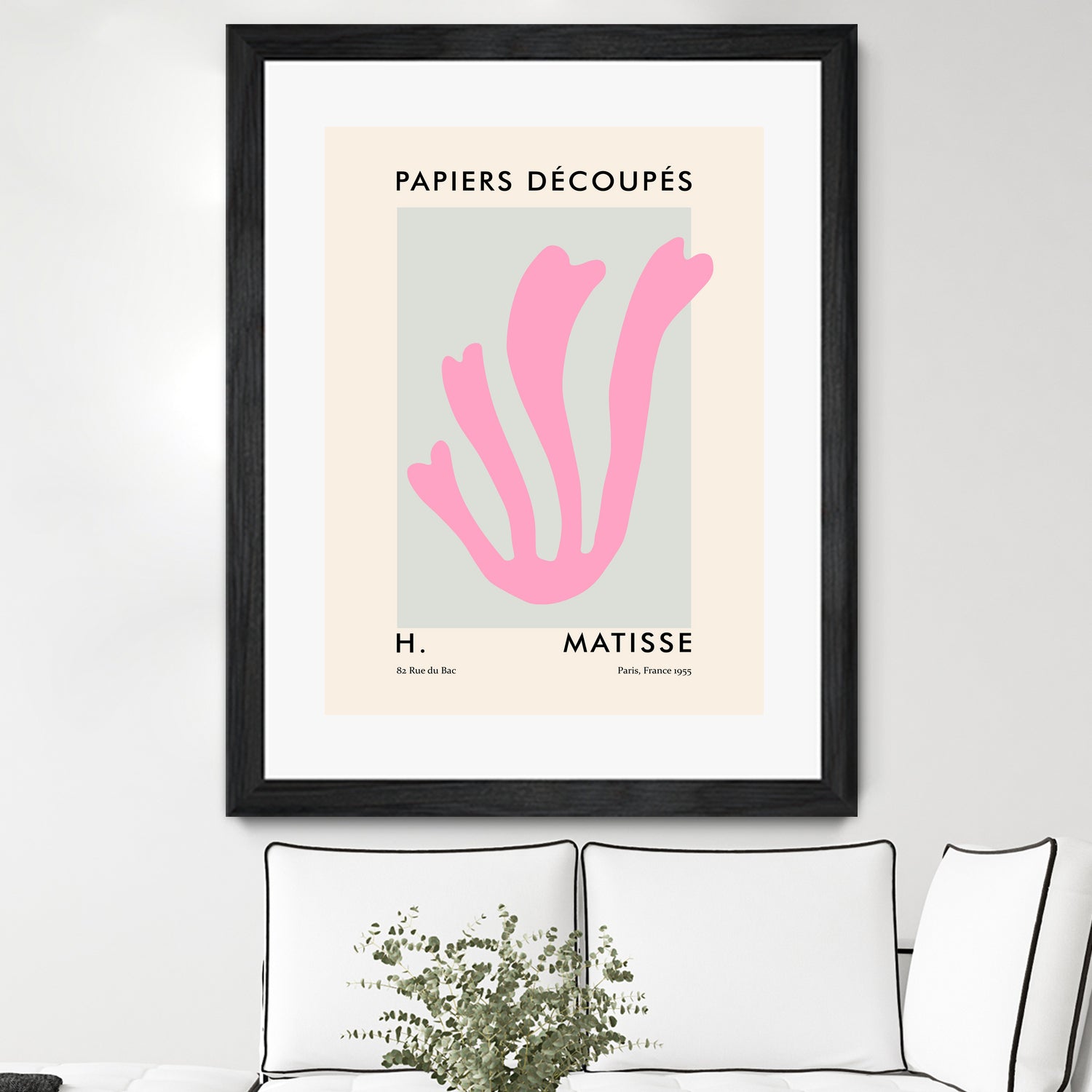 Papiers Découpés V by M Studio on GIANT ART - pink scandinavian