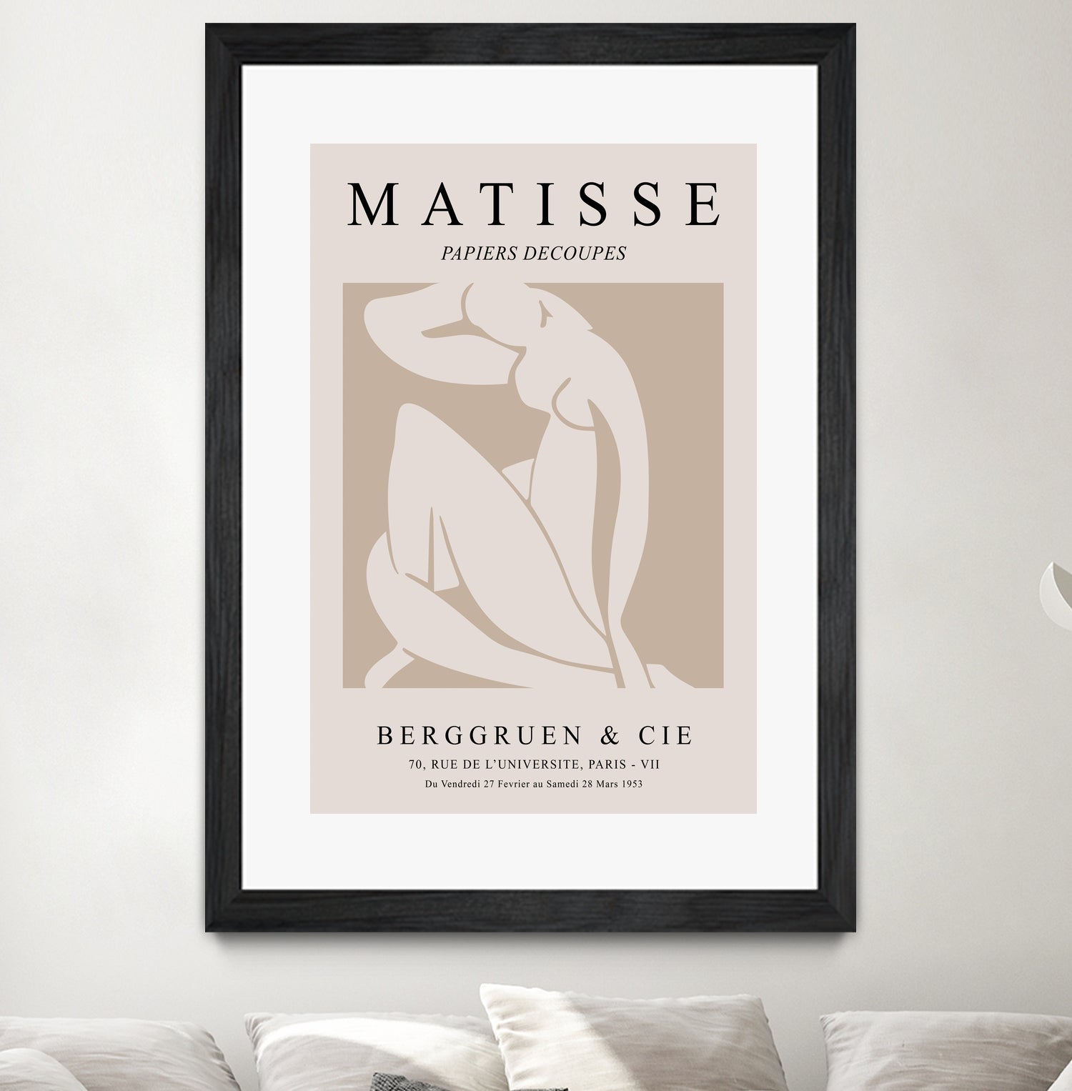 Nude Figure, Beige by M Studio on GIANT ART - beige