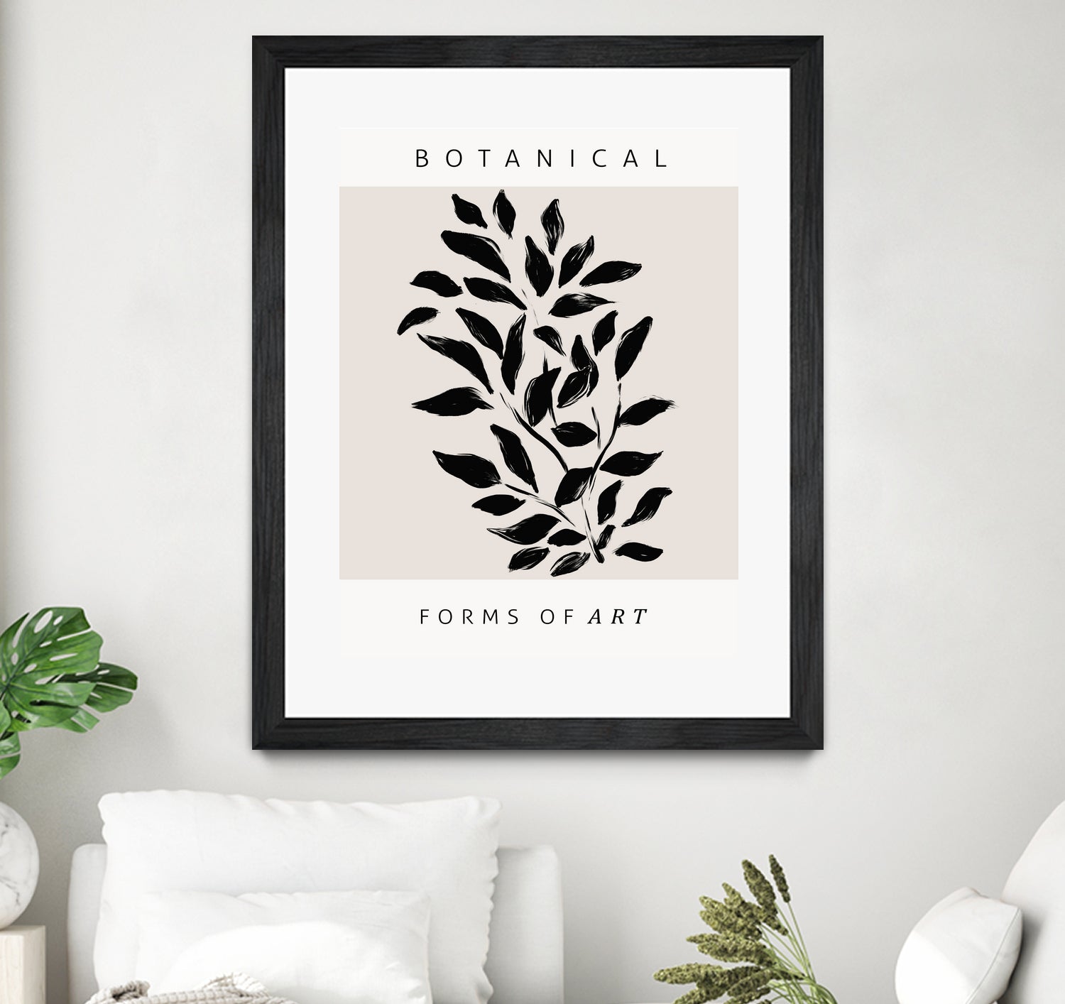 Forms of Art by M Studio on GIANT ART - beige botanical