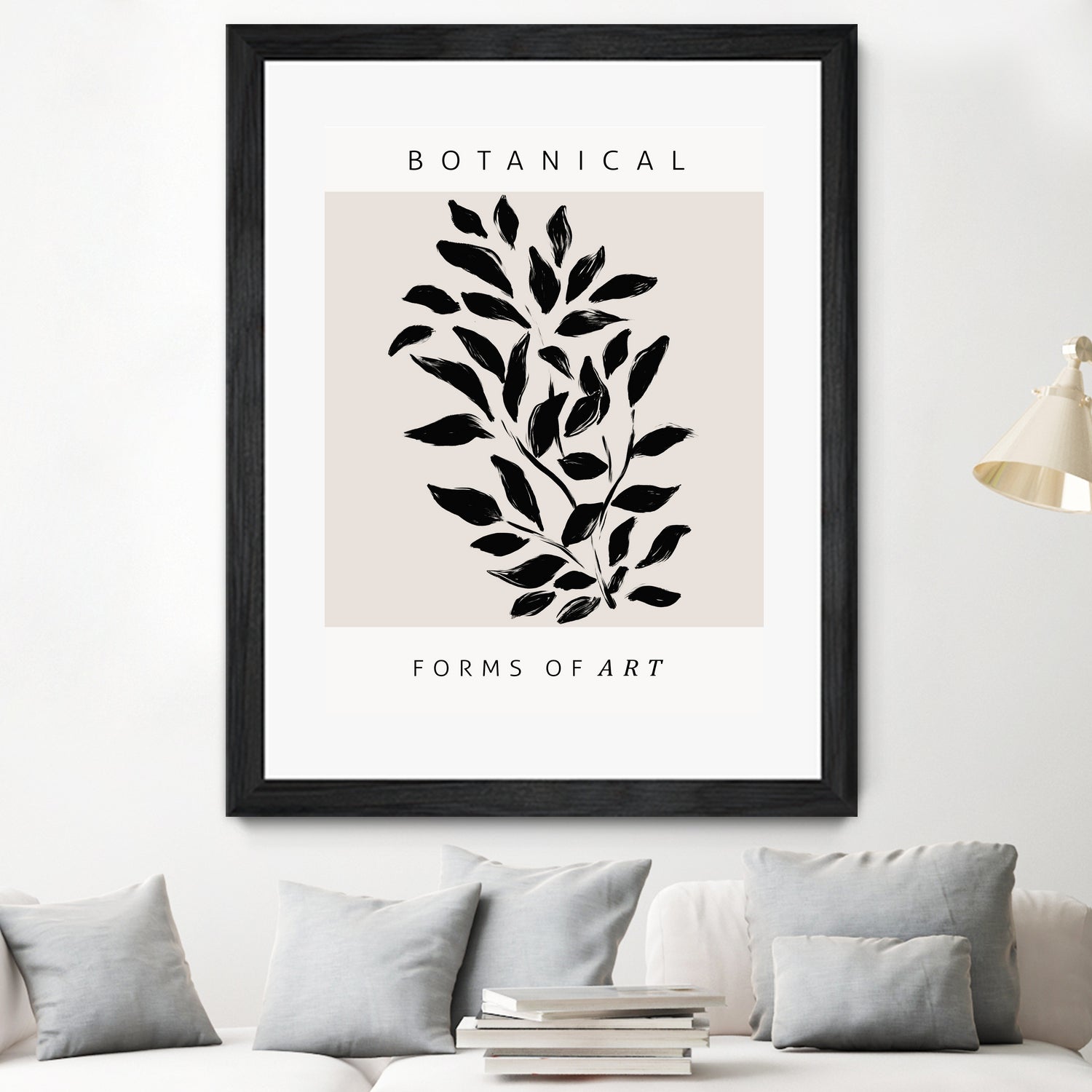 Forms of Art by M Studio on GIANT ART - beige botanical
