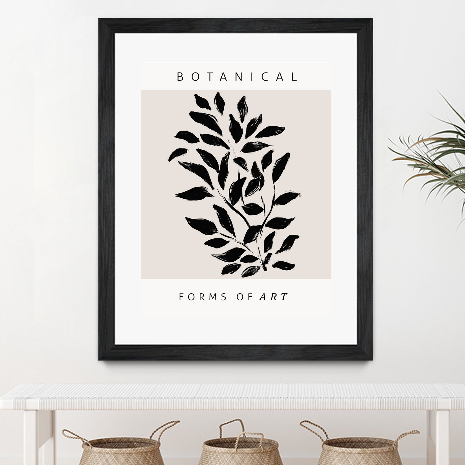 Forms of Art by M Studio on GIANT ART - beige botanical