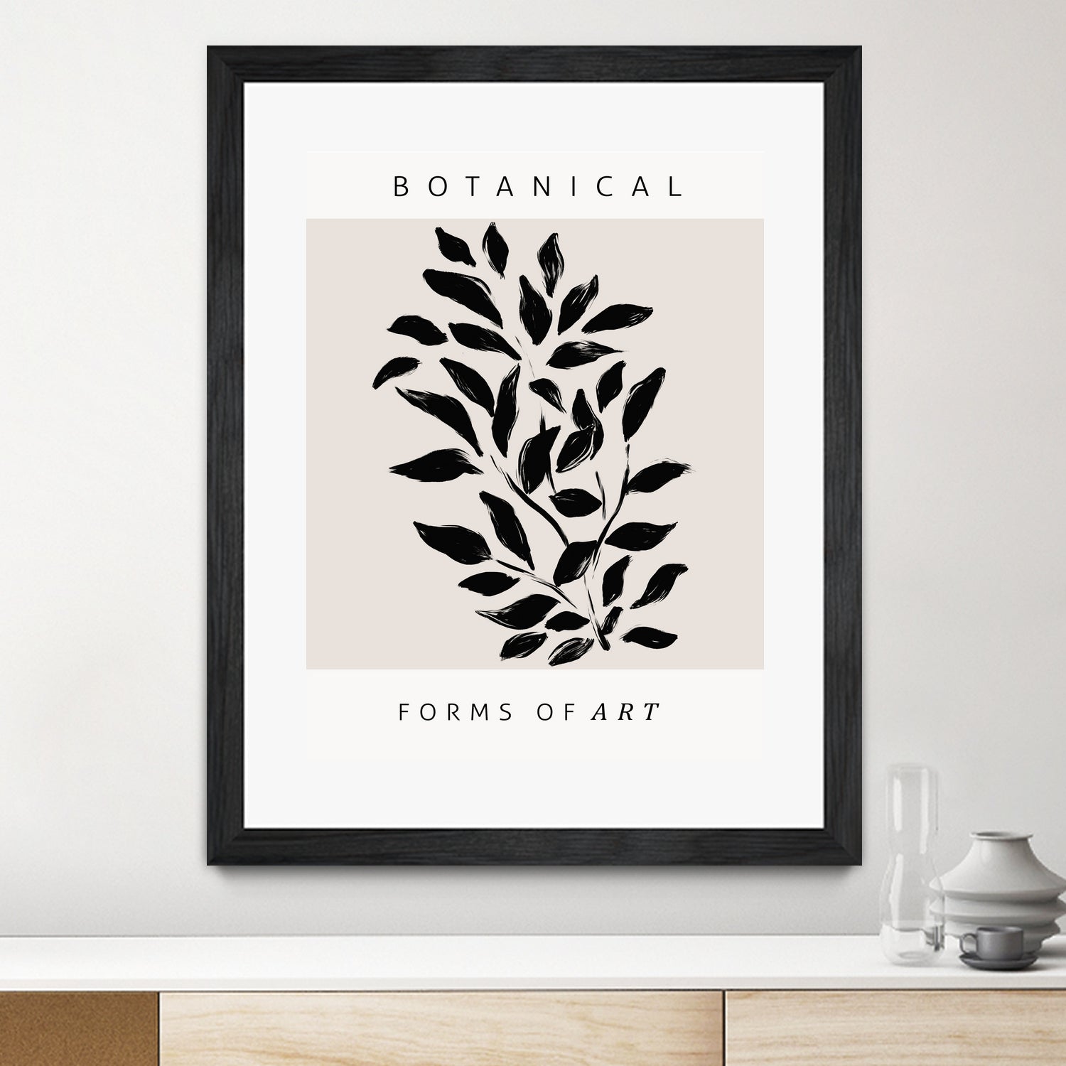 Forms of Art by M Studio on GIANT ART - beige botanical