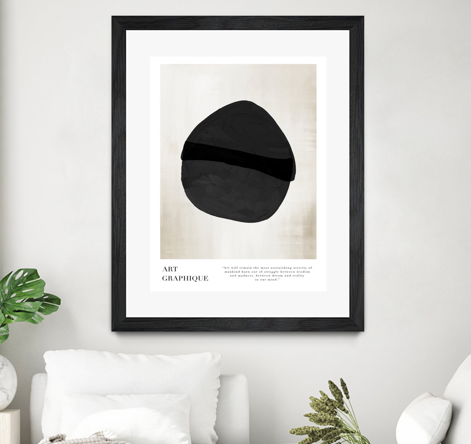 Art Graphique by M Studio on GIANT ART - beige minimalist