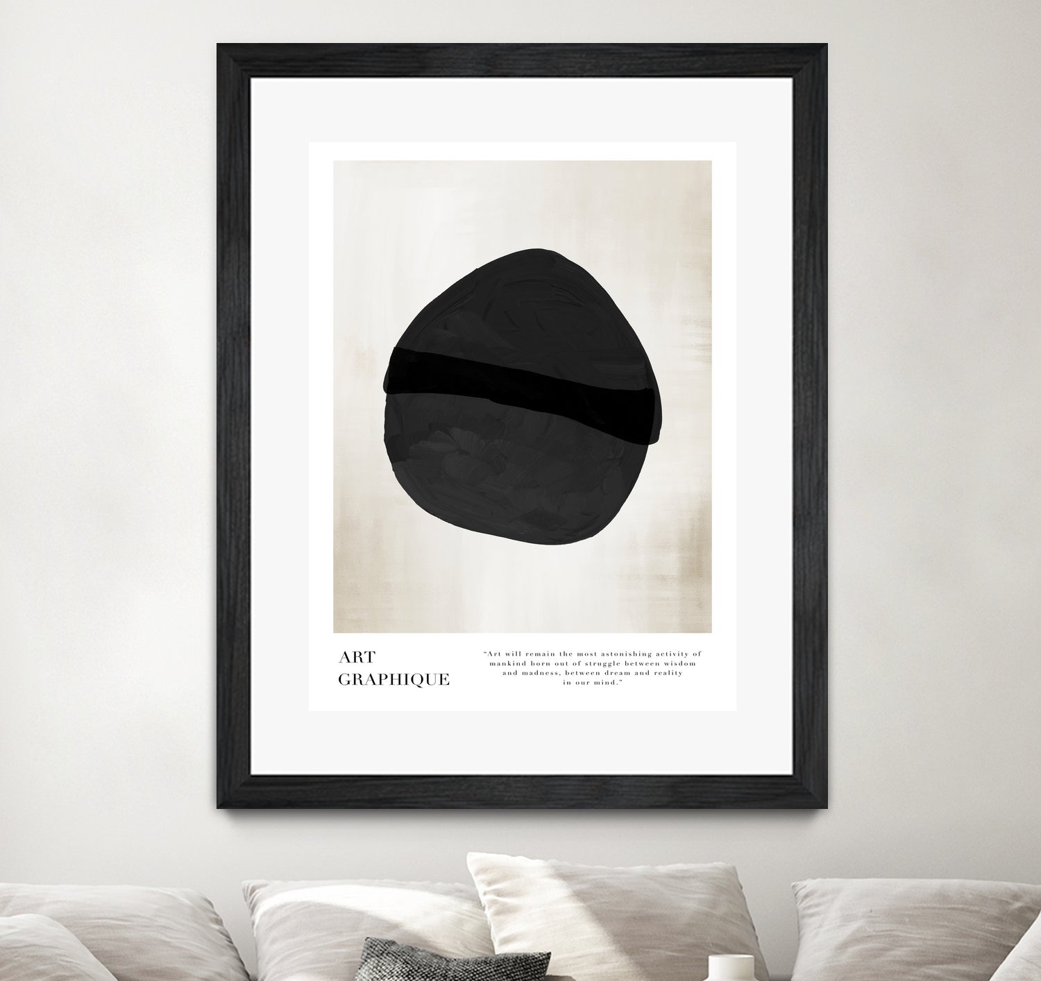 Art Graphique by M Studio on GIANT ART - beige minimalist