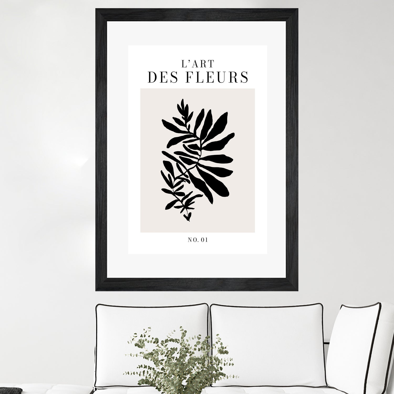 L'art des fleurs by M Studio on GIANT ART - beige flowers