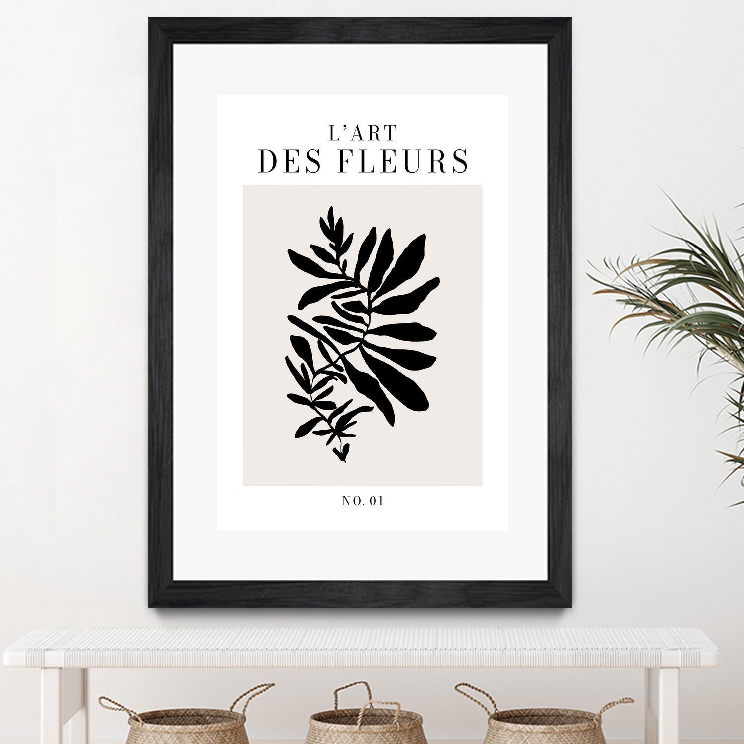 L'art des fleurs by M Studio on GIANT ART - beige flowers