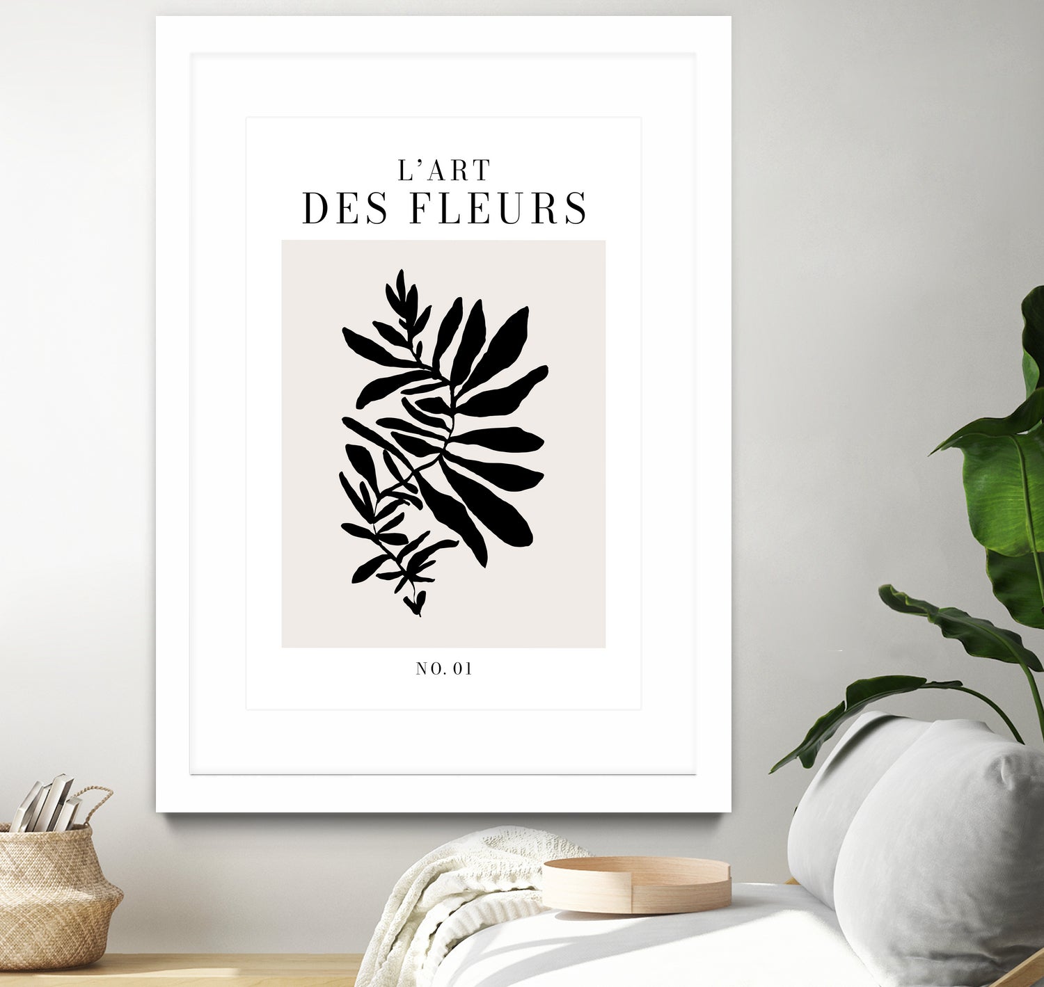 L'art des fleurs by M Studio on GIANT ART - beige flowers
