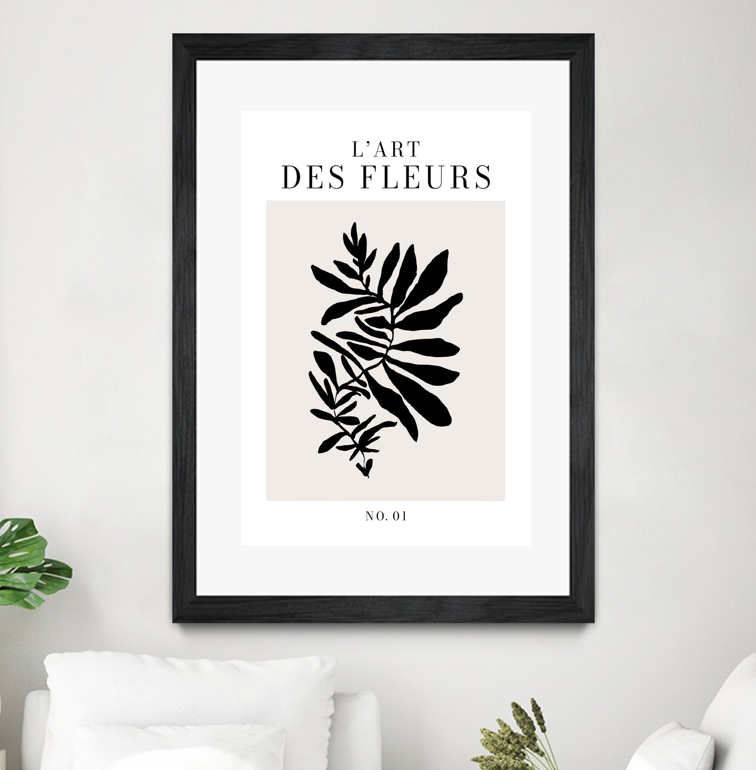 L'art des fleurs by M Studio on GIANT ART - beige flowers