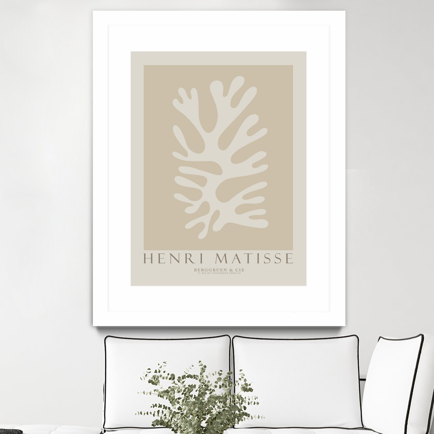 Cut Outs II by M Studio on GIANT ART - beige mid century
