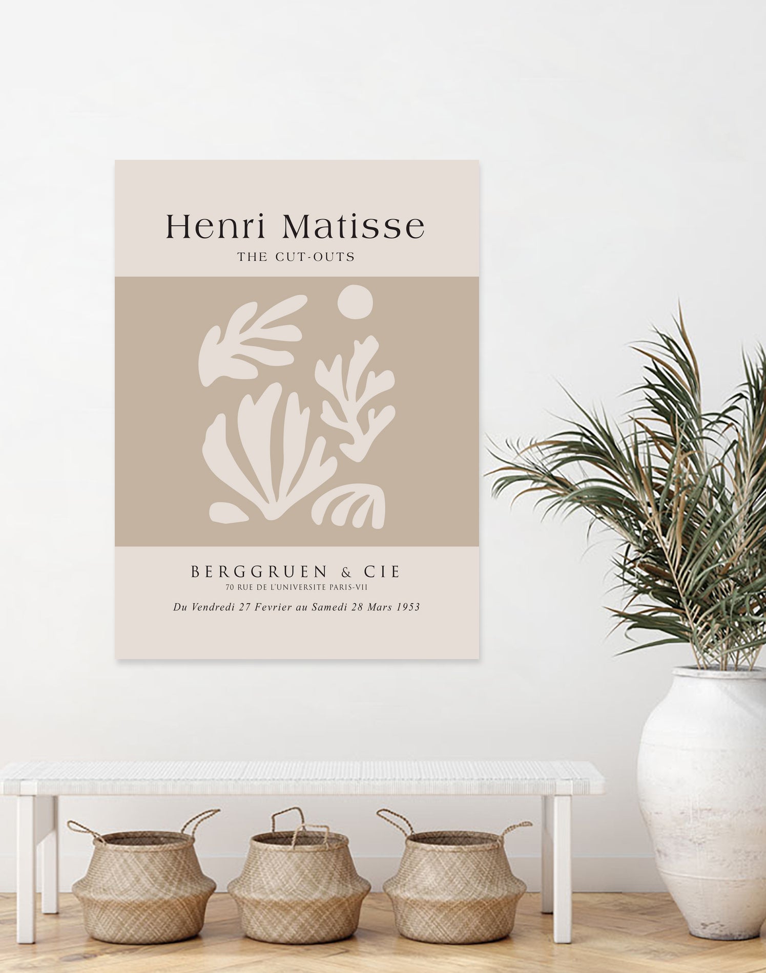 Papiers Découpés V by M Studio on GIANT ART - beige mid century