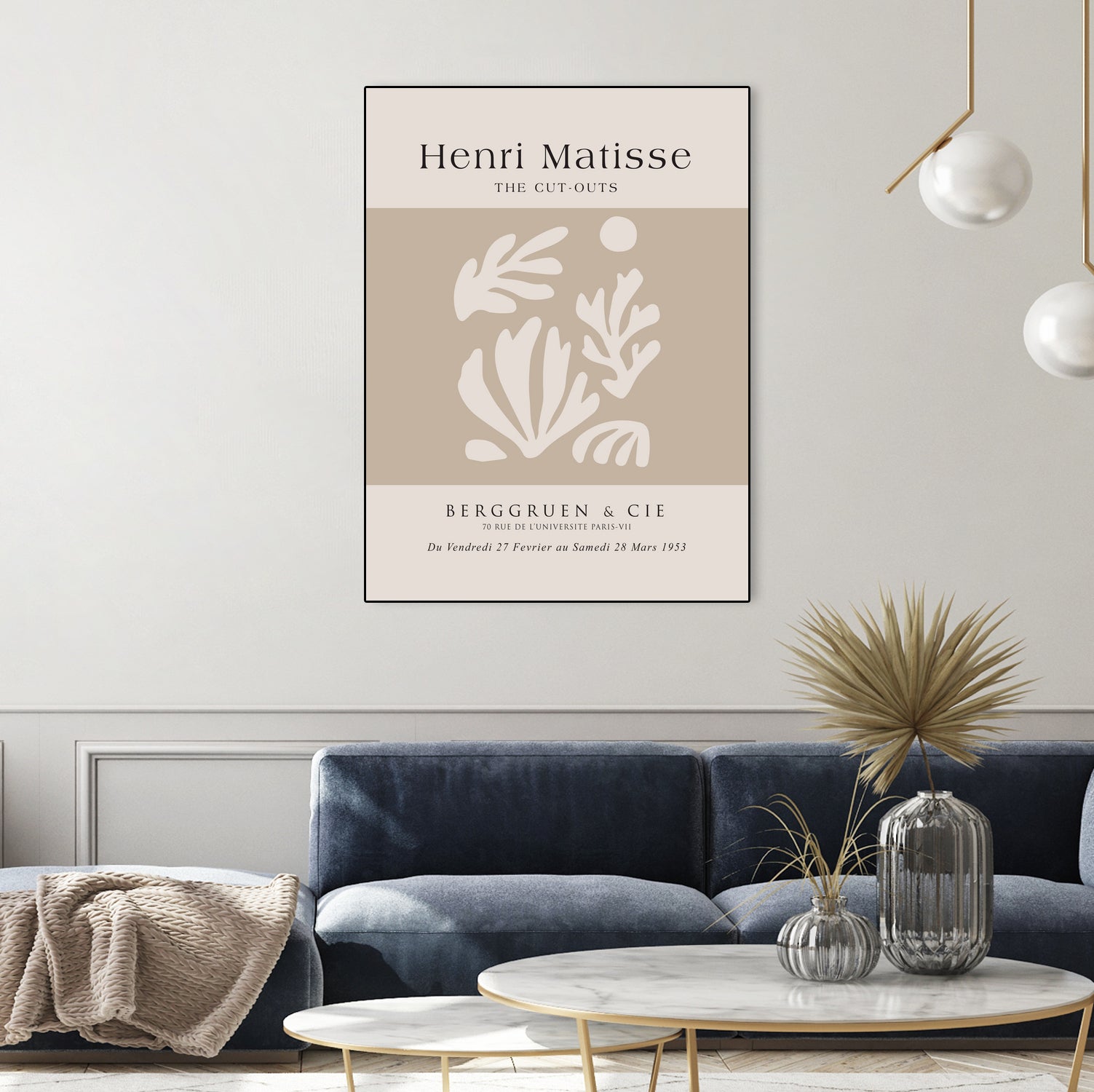 Papiers Découpés V by Clicart Studio on GIANT ART - beige mid century