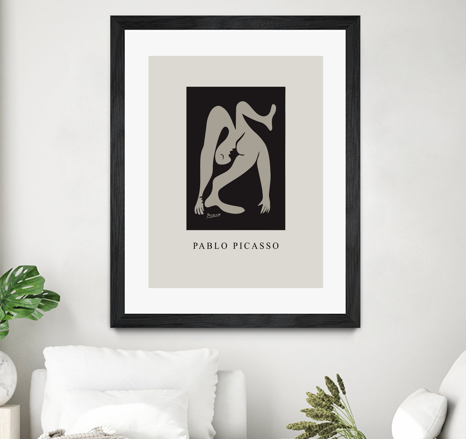 Pablo's Inspiration by M  Studio on GIANT ART - beige mid century