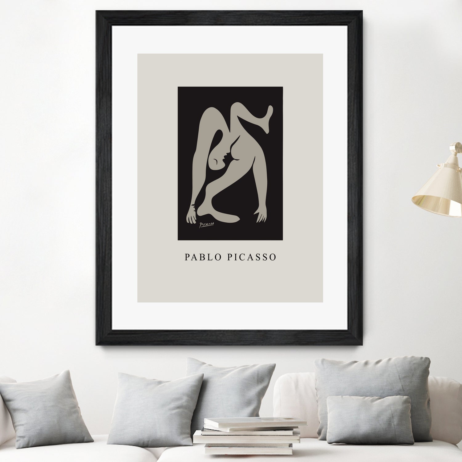 Pablo's Inspiration by M  Studio on GIANT ART - beige mid century