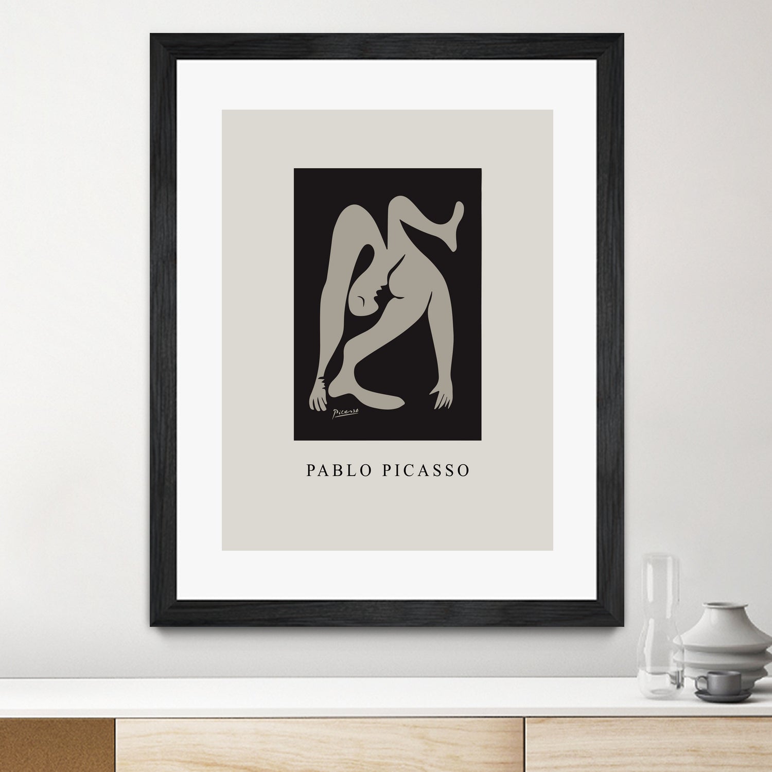 Pablo's Inspiration by M  Studio on GIANT ART - beige mid century