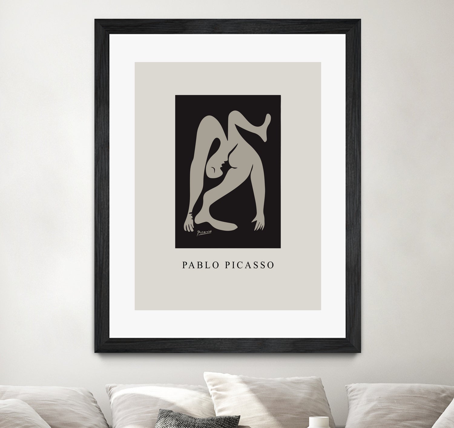 Pablo's Inspiration by M  Studio on GIANT ART - beige mid century