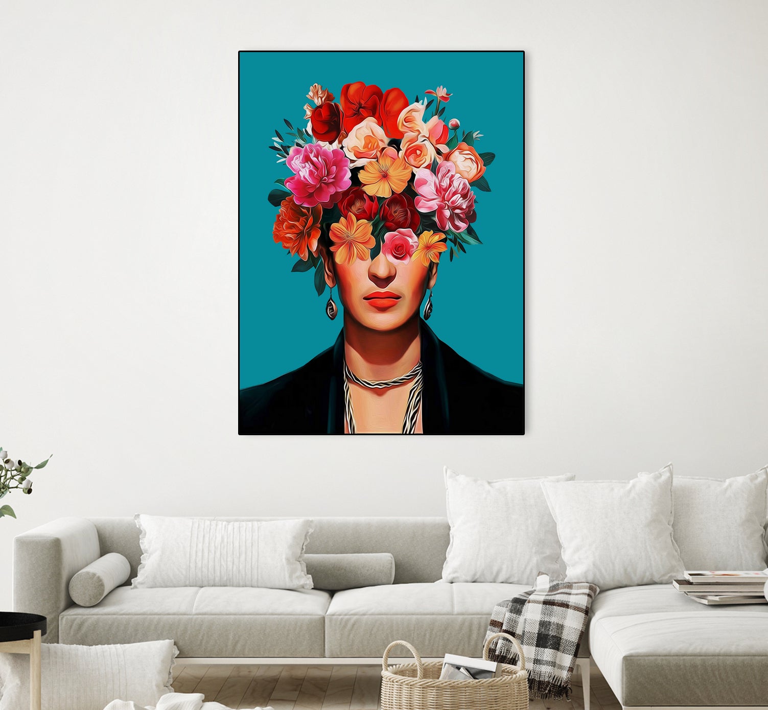 Frida's flowers by Clicart Studio on GIANT ART - red botanical frida kahlo