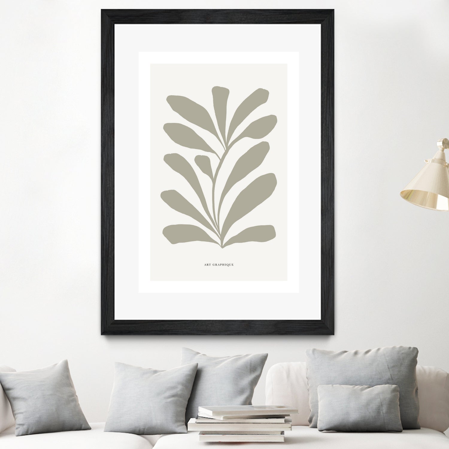 Floraison by M Studio on GIANT ART - beige scandinavian flowers