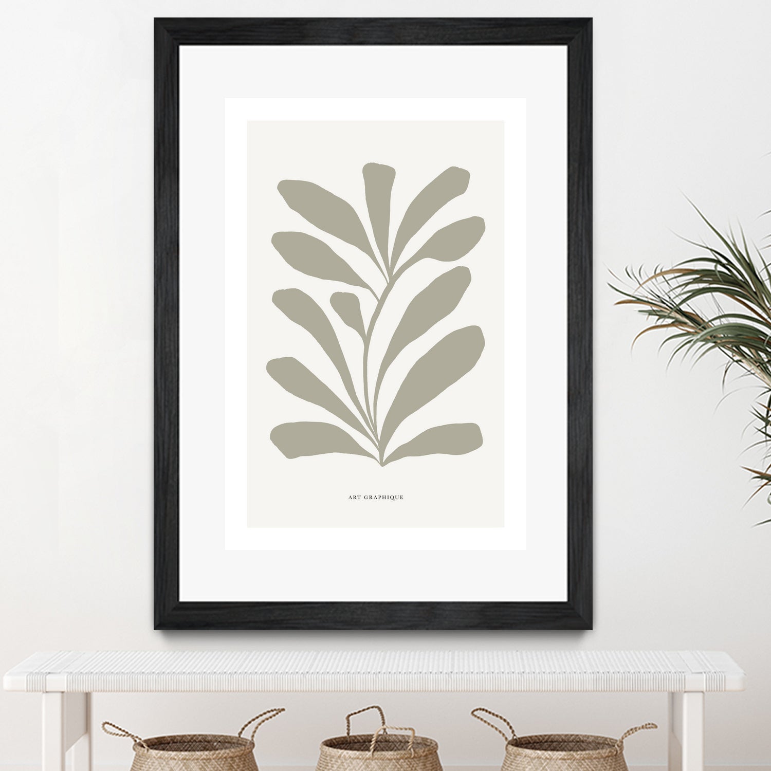 Floraison by M Studio on GIANT ART - beige scandinavian flowers