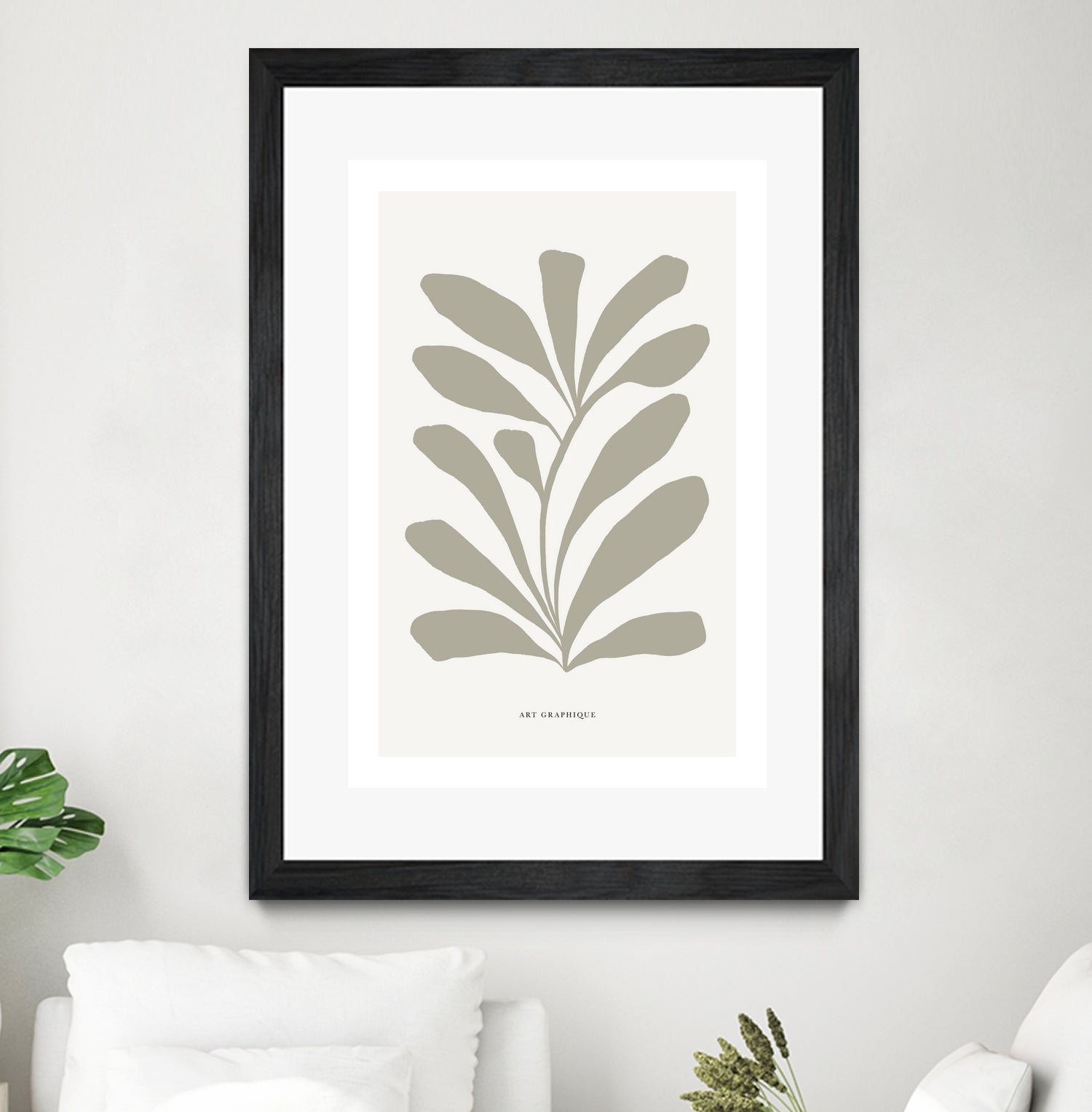 Floraison by M Studio on GIANT ART - beige scandinavian flowers