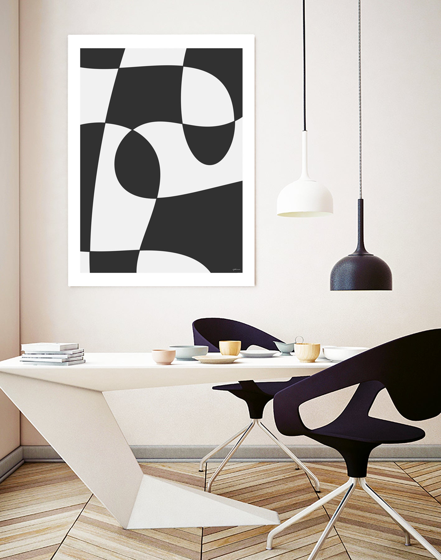 Forms of Art by M Studio on GIANT ART - black
