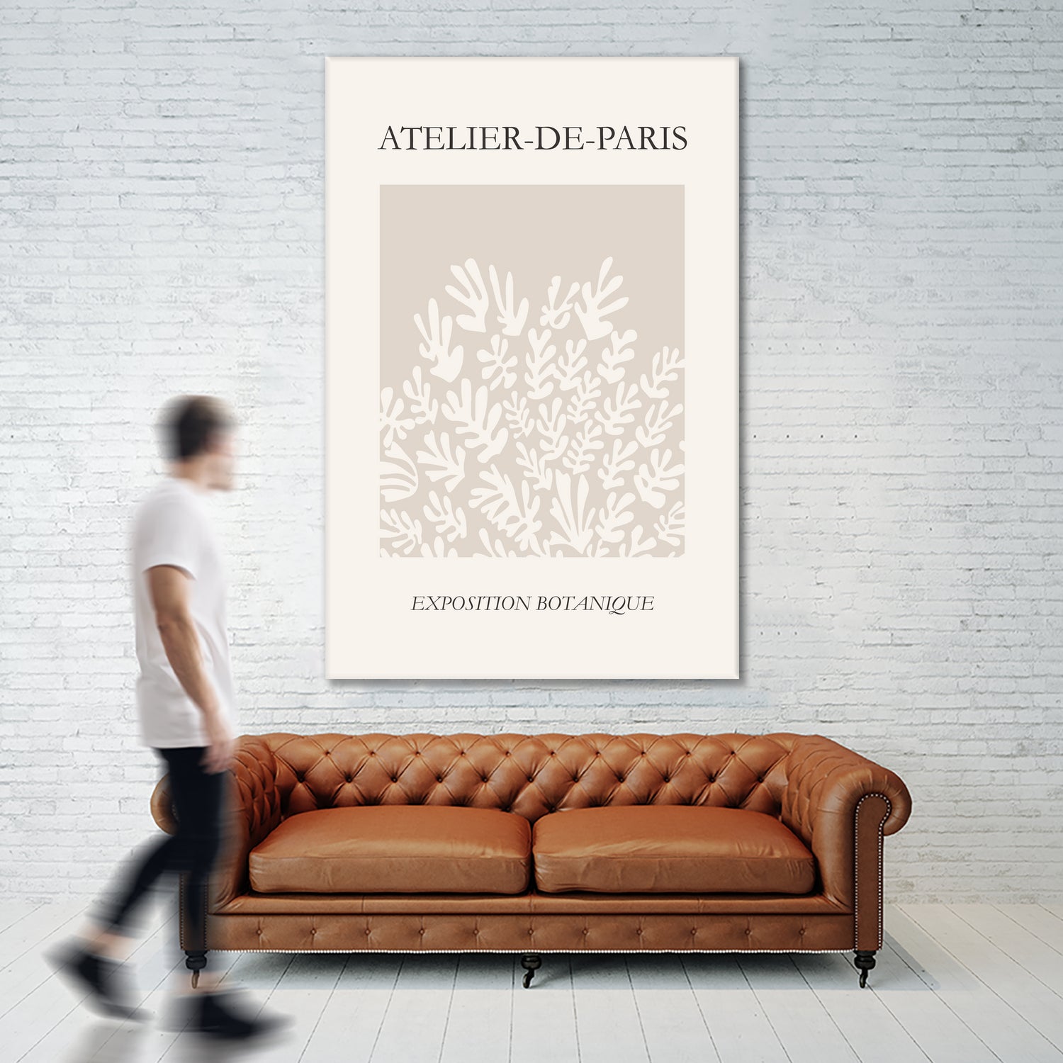 Le pouvoir des fleurs IV by M Studio on GIANT ART - beige