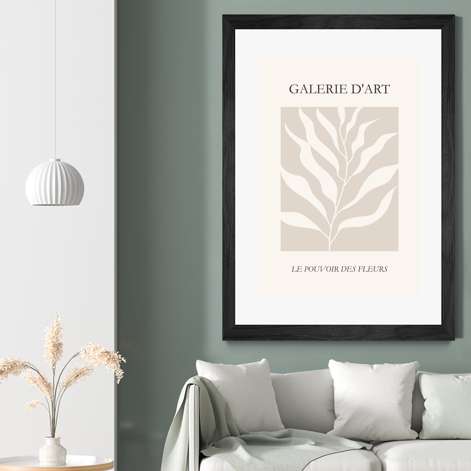 Le pouvoir des fleurs III by M Studio on GIANT ART - beige