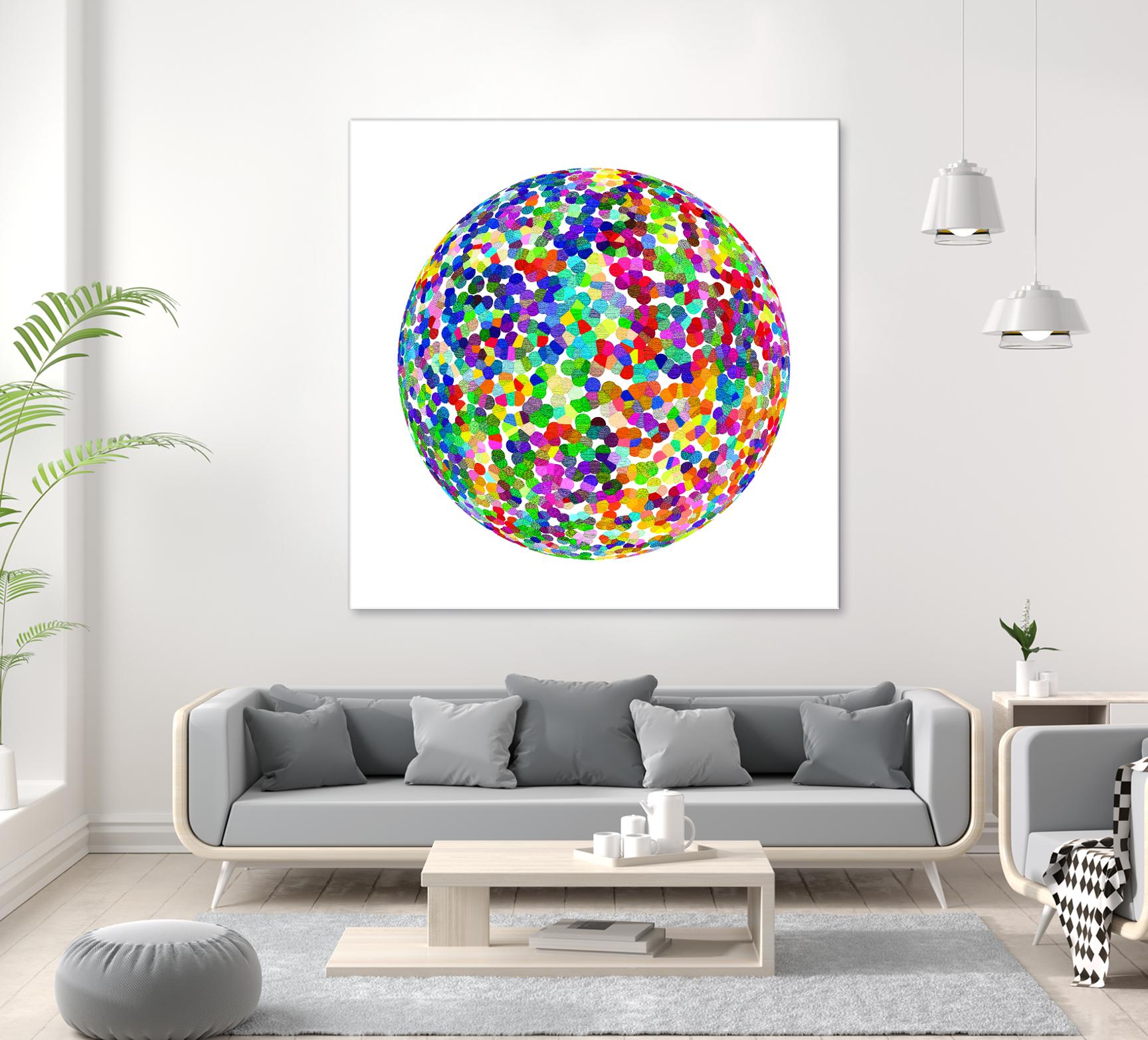 ROND - original by Celine Cimon on GIANT ART - blue abstract canadian