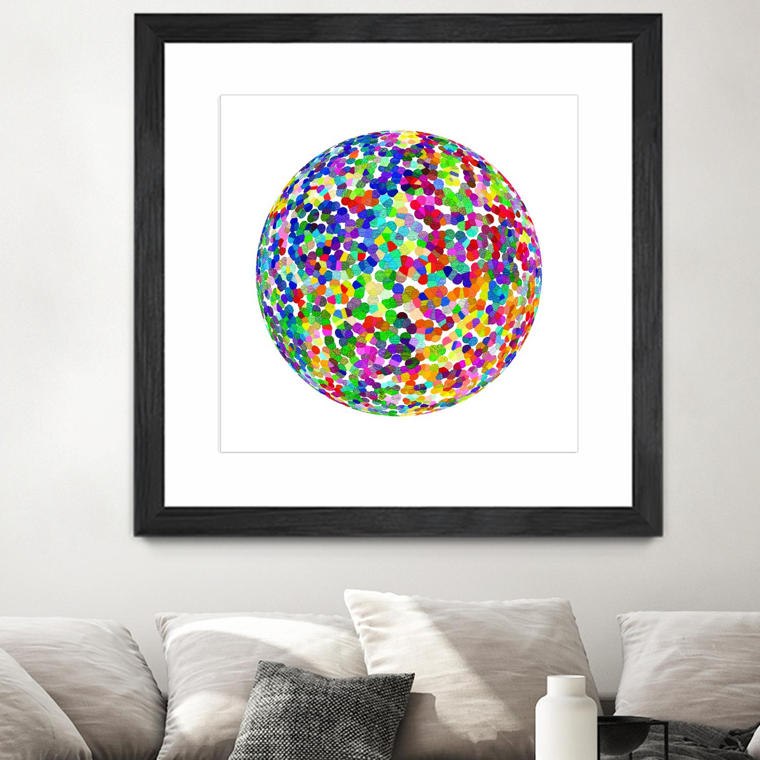 ROND - original by Celine Cimon on GIANT ART - blue abstract canadian